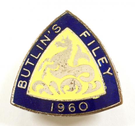 Butlins 1960 Filey Holiday Camp seahorse badge