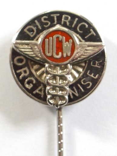 UCW Post Office District Organiser 1972 hallmarked silver badge 
