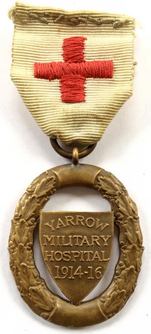 WW1 Yarrow Military Hospital bronze war service medal