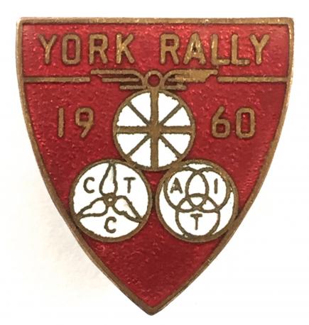 Cyclists Touring Club 1960 CTC York rally badge