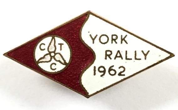Cyclists Touring Club 1962 CTC York rally badge