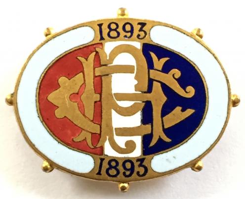 1893 Hurst Park race club horse racing badge
