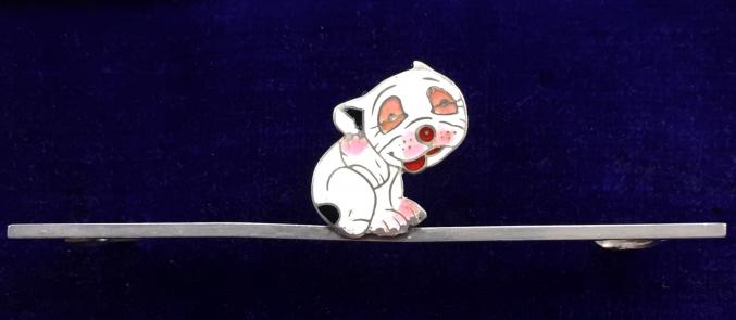 Bonzo the Dog cartoon character silver badge c1924