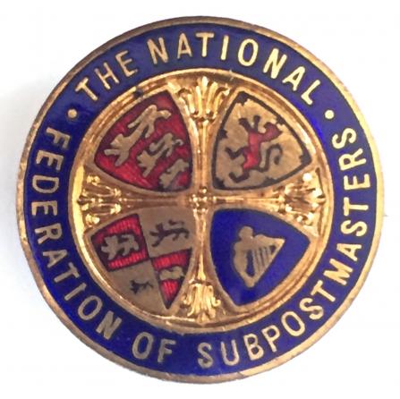 National Federation of Subpostmasters Post Office trade union badge