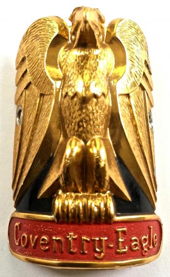 Coventry Eagle pressed metal bicycle head tube badge