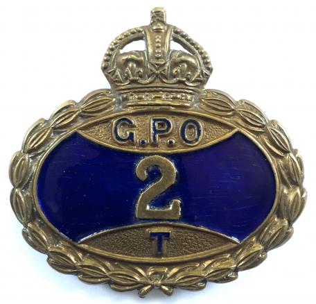 General Post Office circa 1920 -1937 GPO postmans cap badge