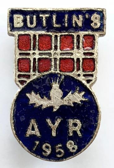 Butlins 1958 Ayr Holiday Camp badge