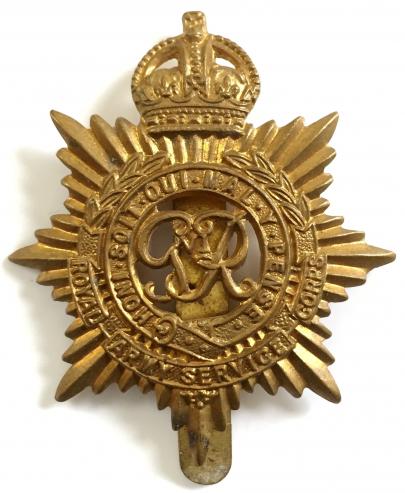 Royal Army Service Corps cap badge circa 1947 -1953 raised crown.