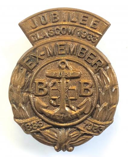 Boys Brigade Jubilee Glasgow 1933 ex-members badge