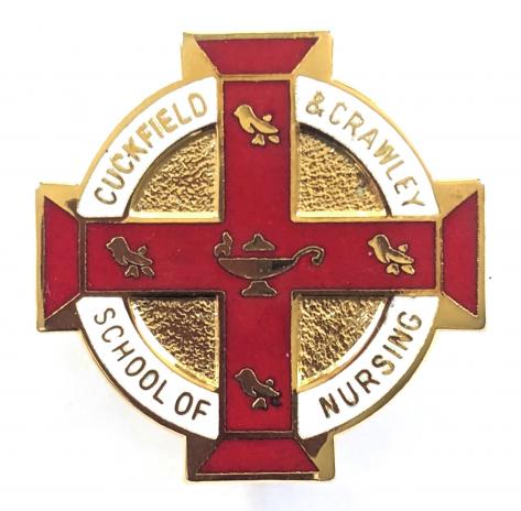 Cuckfield & Crawley School of Nursing 1979 silver qualification badge