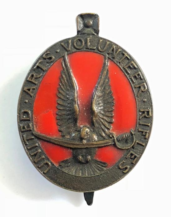 WW1 United Arts Volunteer Rifles VTC cap badge