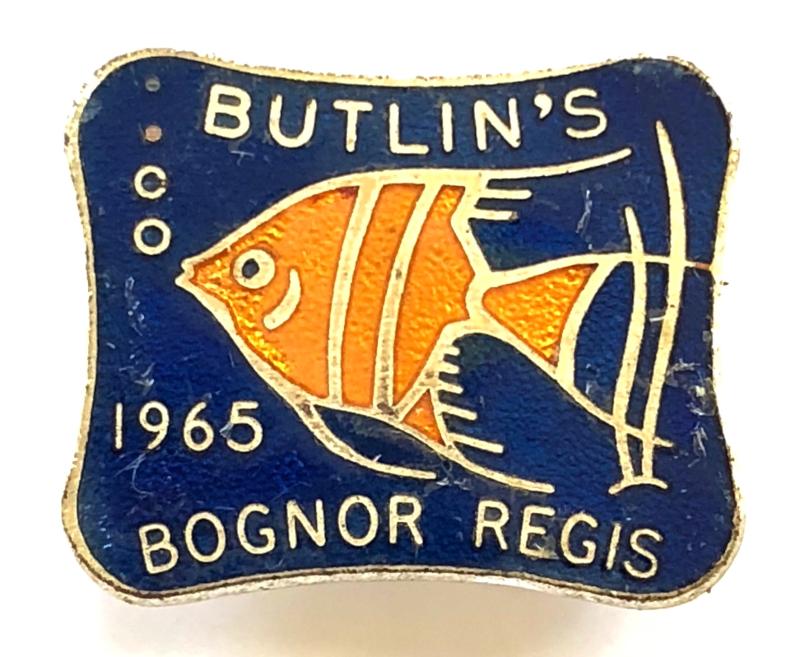 Butlins 1965 Bognor Regis holiday camp Angel fish badge