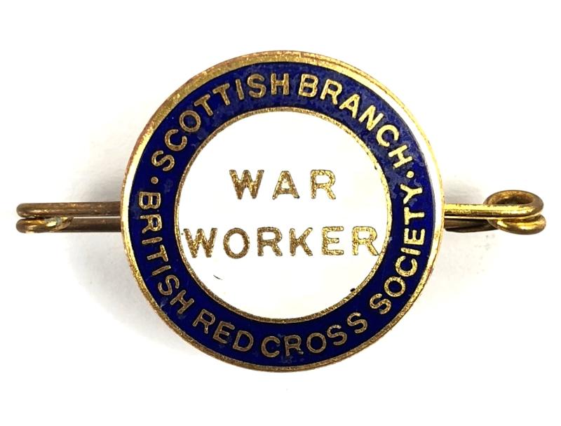 Scottish Branch British Red Cross Society war worker badge