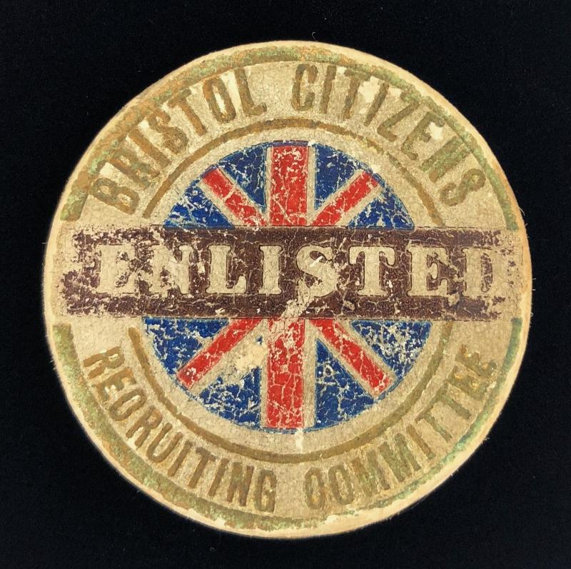1914 Bristol Citizens Recruiting Committee Enlisted Badge