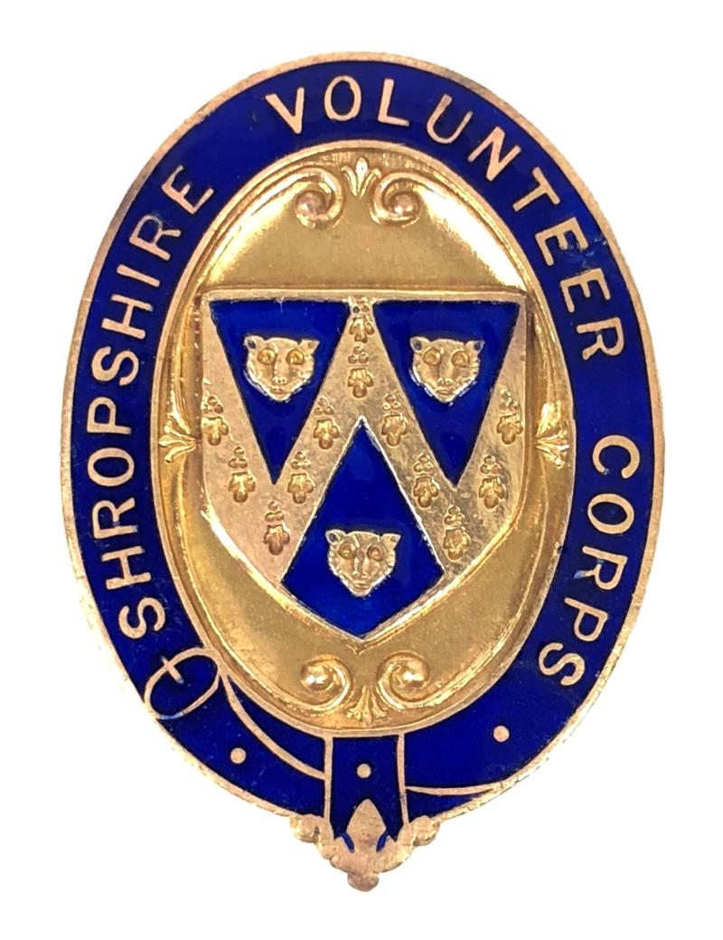 WW1 Shropshire Volunteer Training Corps VTC numbered badge