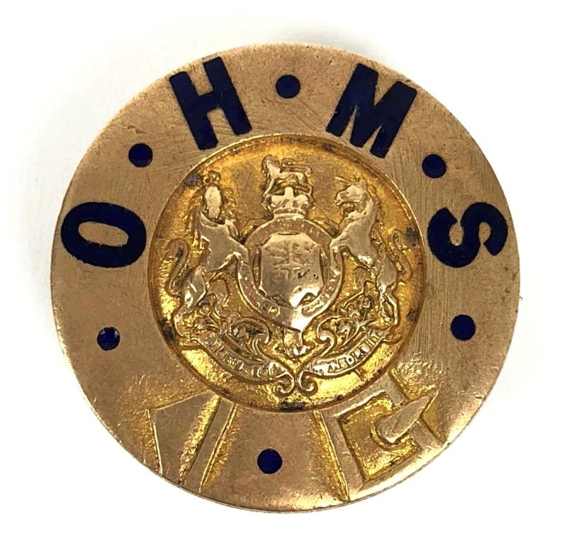 WW1 On His Majesty's Service O.M.H.S. war service pin badge