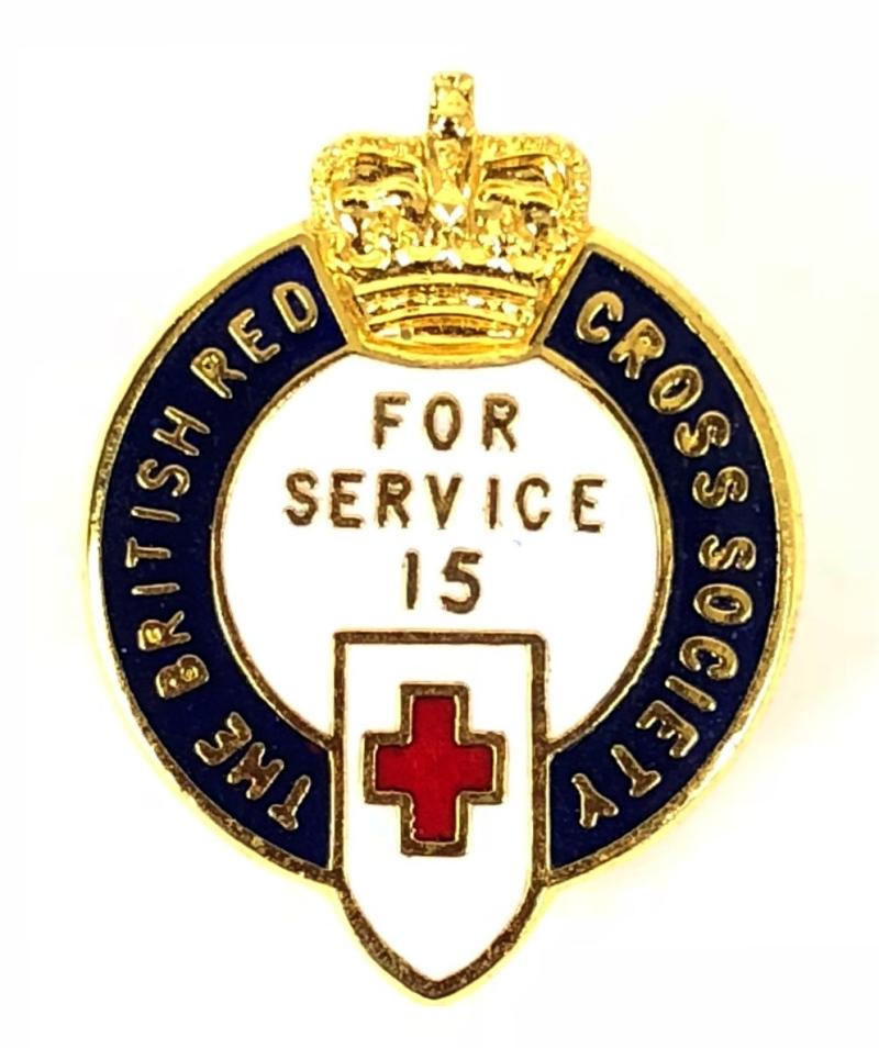British Red Cross Society for 15 years service badge