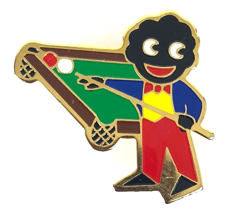 Robertsons 1980 Golly snooker player advertising badge