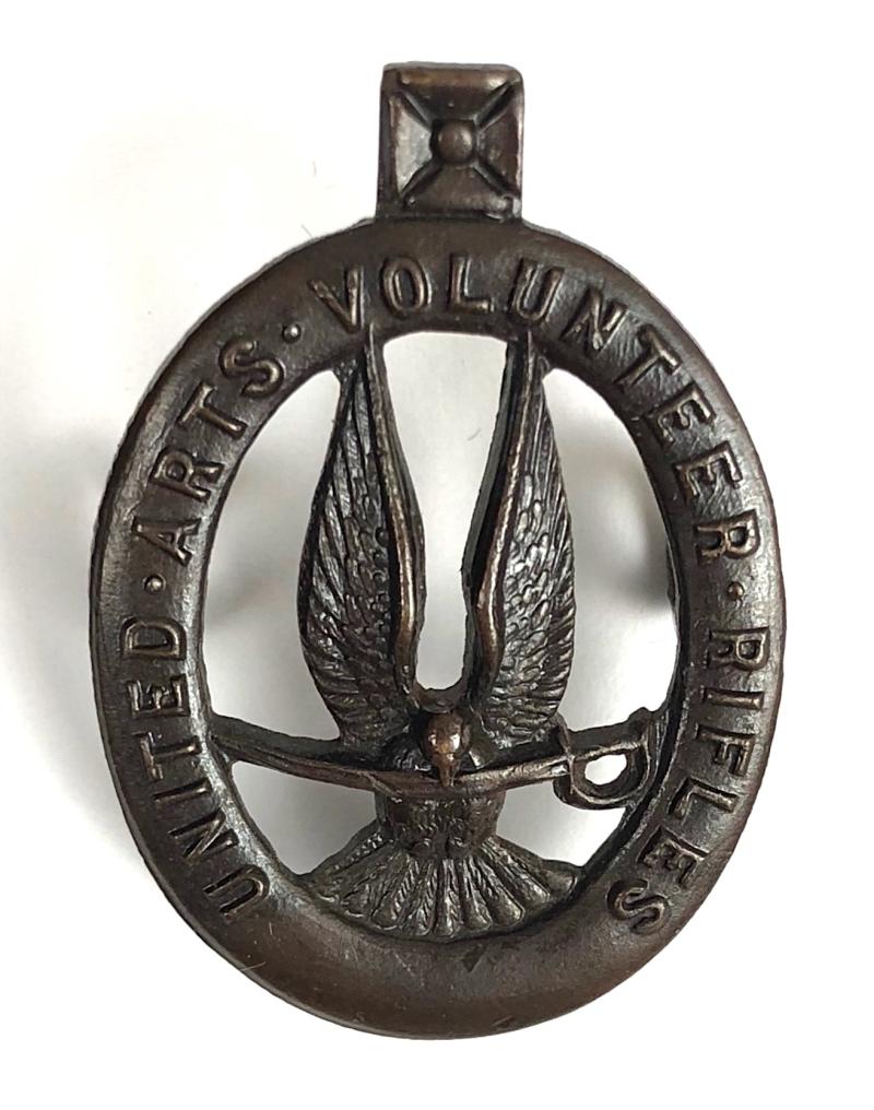 United Arts Volunteer Rifles VTC bronze badge Thomas Fattorini Medallist