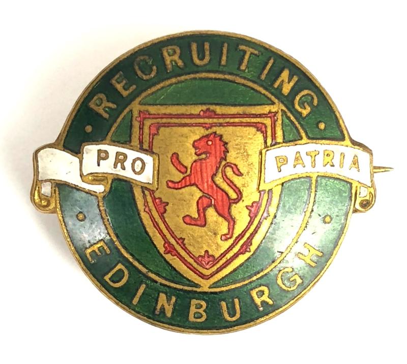WW1 Recruiting Staff Edinburgh Badge
