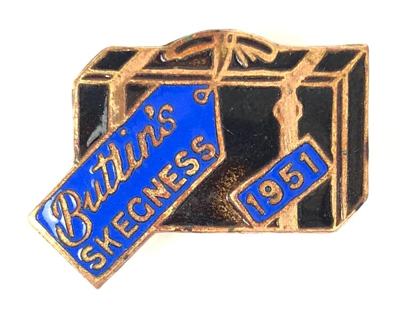 Butlins 1951 Skegness holiday camp suitcase badge