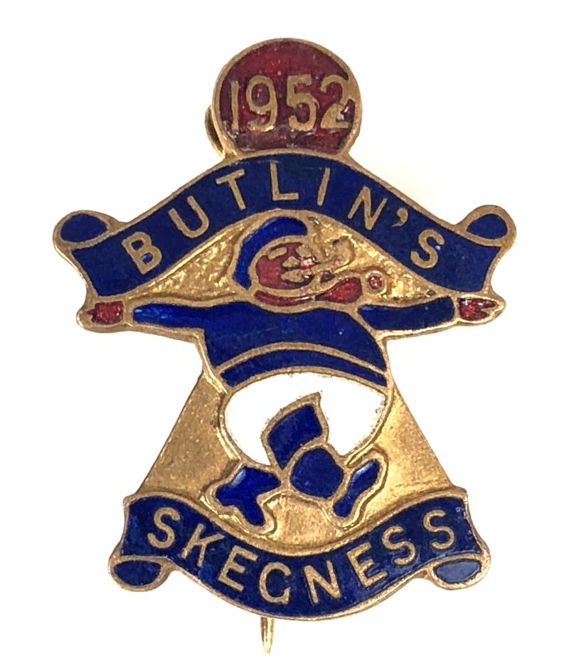 Butlins 1952 Skegness holiday camp jolly fisherman badge