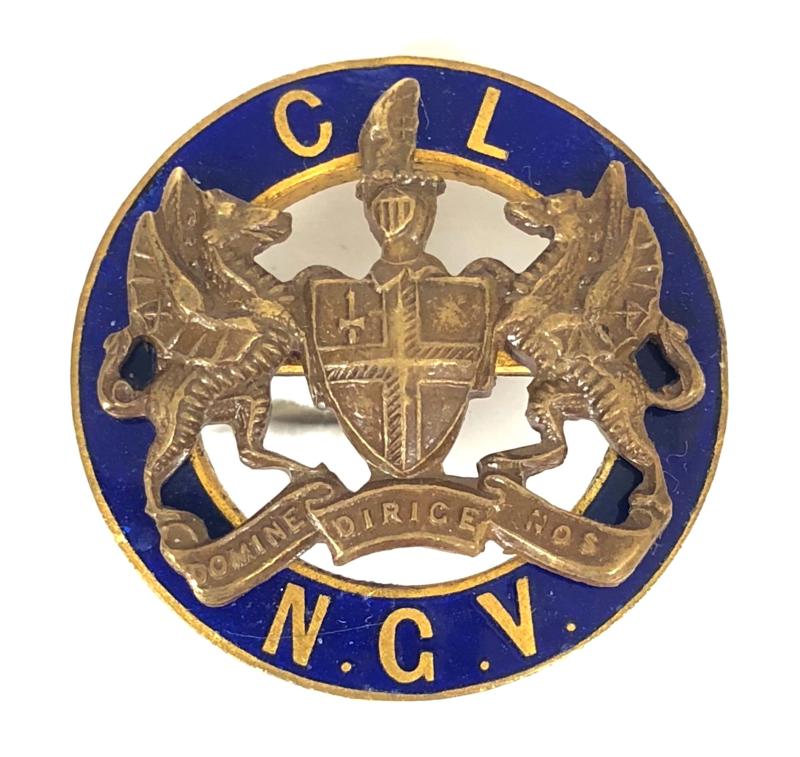 WW1 City of London National Guard Volunteer VTC badge