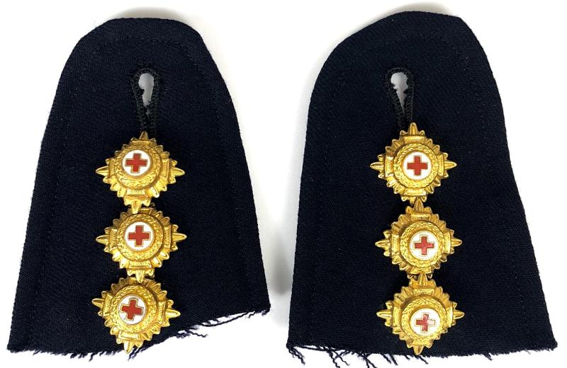 British Red Cross Commandant Officers Six Stars Shoulder Straps
