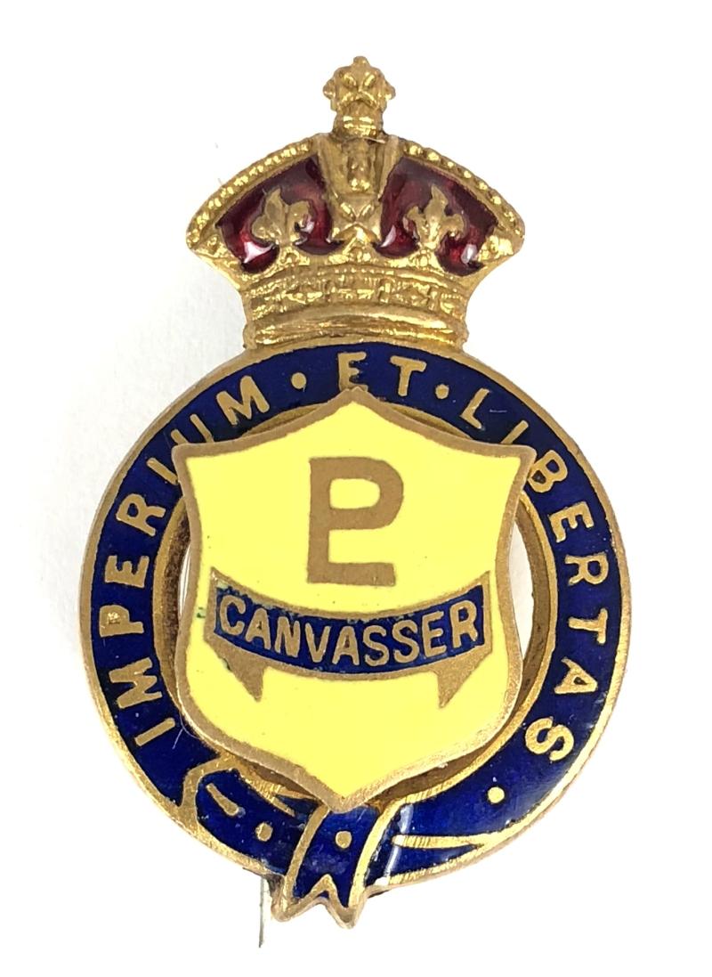 Primrose League Victorian Canvasser Badge