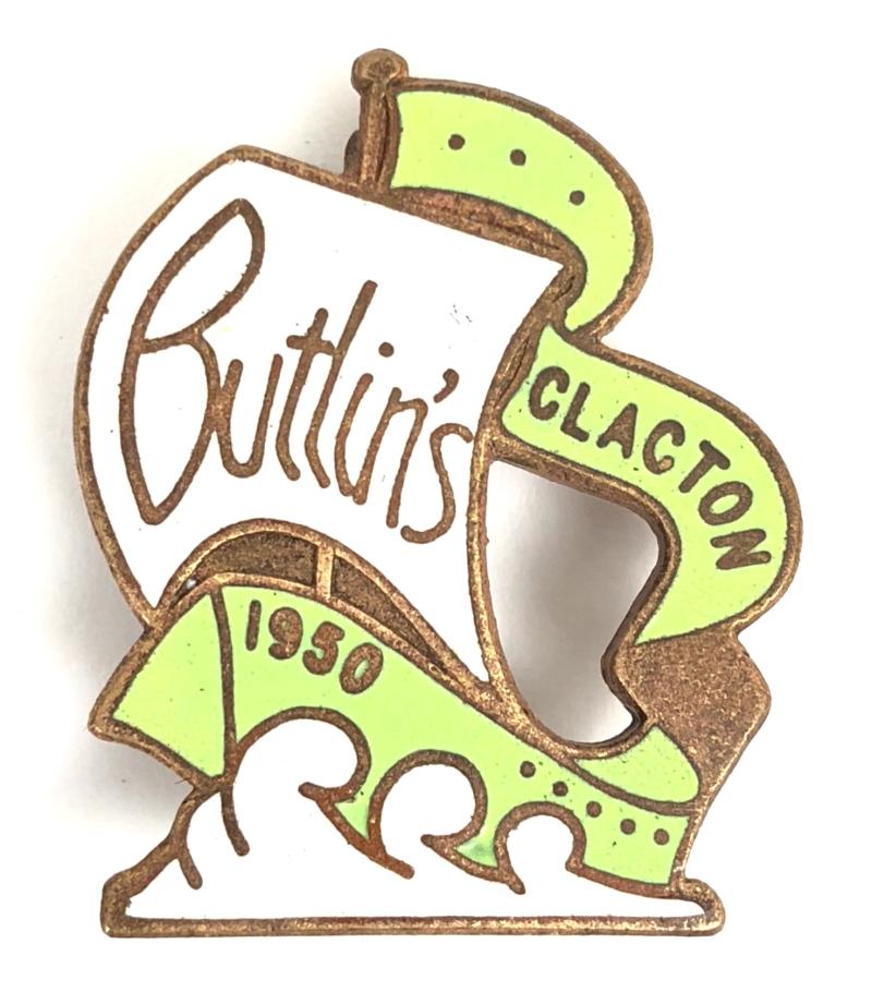 Butlins 1950 Clacton Holiday Camp sailing boat badge