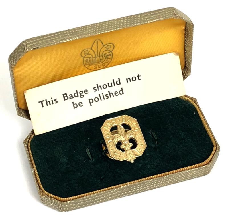 Boy Scouts 1961 Hm Silver Thanks Badge & Case