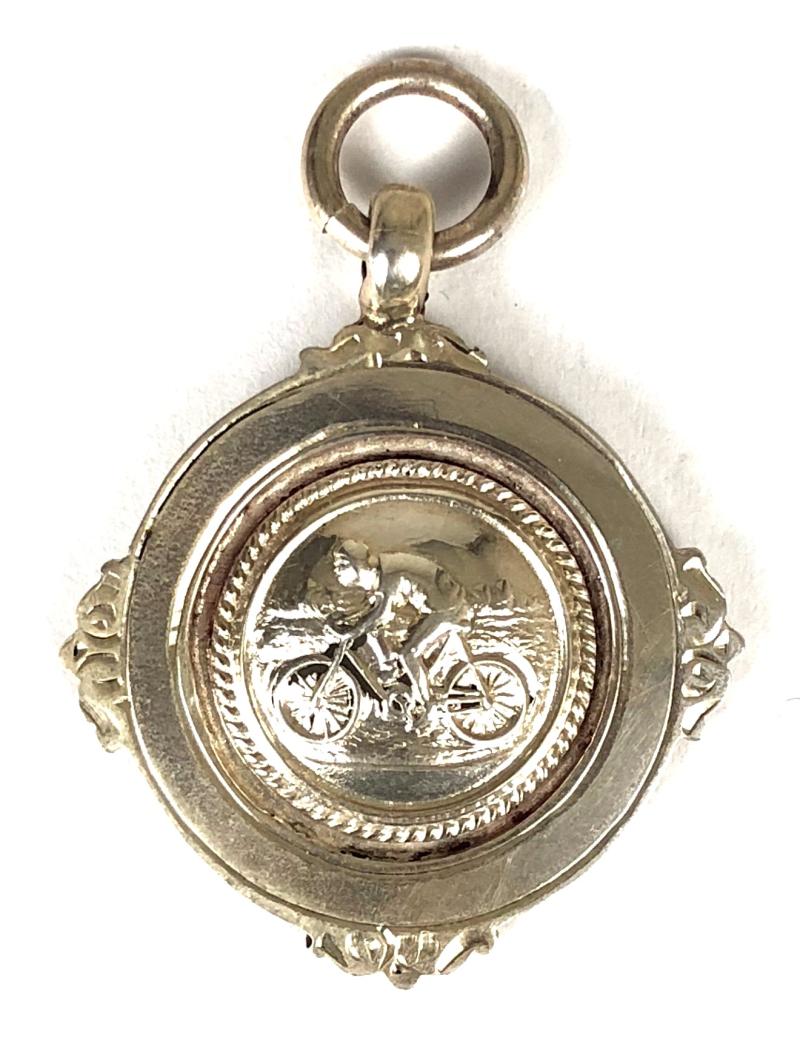 Cycling Medallion 1939 Hm Birmingham silver fob badge