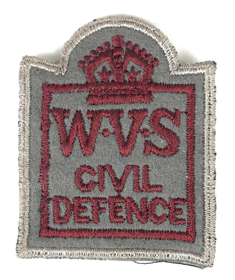 Womens Voluntary Service WVS Civil Defence felt cloth badge